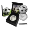 1 oz Fine Silver - Curved Domed 3D Round - Soccer Ball w/Capsule and Gift Box