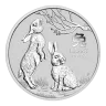 2023 Australia 2 oz Silver Lunar Rabbit BU (Series III)