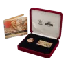 2001 Saint George Gold Sovereign And Stamp Ingot Set