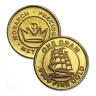 1 Gram .9999 Fine Gold Round - Monarch - Tall Ship (Sealed in Capsule)