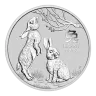 2023 Australia 1 oz Silver Lunar Rabbit BU (Series III)
