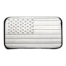 5 oz Silver Bar - American Flag Design (Eagle Back)