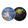 2 oz 2018 $30 Fireworks at the Falls - Pure Silver Coin with black light
