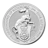 2021 2oz Silver Britain Queen's Beast: The White Greyhound (Minor toning)