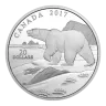 1 oz. Pure Silver Coin - Paw Prints on the Edge: Polar Bear (2017)