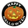 Happy Halloween Pumpkin Enameled 1oz .999 Silver Round