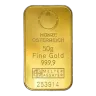 Austrian Mint Gold 50g Bullion Loose Bar - Pre-Owned