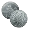 1 4 oz Incuse Indian Fractional Silver Round