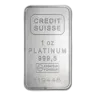 1 oz Platinum Bar - Credit Suisse (.9995 Fine, w/Assay)