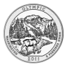 2011 Olympic ATB 5 oz Silver Coin - America The Beautiful