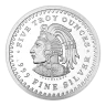 Five Ounce Silver Round--Aztec Calendar Wheel & Cuauhtemoc