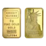 Credit Suisse 5 Gram Liberty Gold Bar