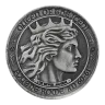 Boudicca 1oz antiqued silver round