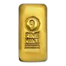 10 oz Cast Poured Gold Bar - 9Fine Mint