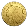 1/10 oz Gold Round - Incuse Indian