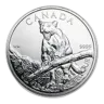 2012 Canada 1 oz Silver Wildlife Cougar (Abrasions, Spotted)