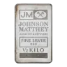 Silver 1/2 kg Bar Johnson Matthey - Pre-Owned