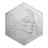 10 oz Bullion Works Buffalo Warrior Silver Hexagon Bar (New)