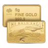 5 gram America the Free Bald Eagle PAMP Gold Bar