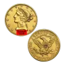 $5 Gold Eagle Liberty Coin 1849-1907 Random Year - Any Condition