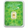 1/2 gram Gold Bar - Half Gram of Luck (Green Lucky Clover Card)
