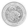 Pre-Owned 2024 UK Tudor Beasts Seymour Unicorn 2oz Silver Coin - VAT Free