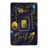 1 Gram Germania Mint Happy Birthday Gold Bar (New w/ Assay)