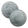 1 2 oz Incuse Indian Fractional Silver Round