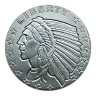 1/4 oz Incuse Indian Silver Round