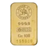 100g Gold Bar Argor SA Chiasso - Pre-Owned