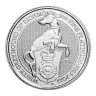 2022 1oz British Platinum Queens Beast White Greyhound of Richmond (BU)