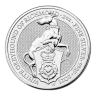 2021 2 oz British Silver Queen's Beasts White Greyhound of Richmond (BU)