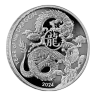 2024 1 oz Lunar Dragon Silver Round - Asahi Refining