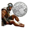 Silvertowne Mint 1oz Legendary Warrior Achilles Silver Round in Capsule (1oz)