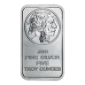 5 Troy oz Buffalo .999 Fine Silver Bar Sealed