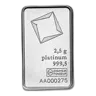 2.5 gram Platinum Bar - Secondary Market