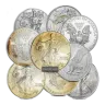 Circulated or painted 1oz American Silver Eagle
