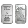 5 Gram Credit Suisse Liberty Platinum Bar