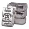 2 oz .999 Fine Silver Bar Monarch Metals Poured Lil' Chunky (Slight Toning)