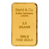 2.5 Gram Gold Minted Bar -Baird & Co.