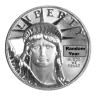 Random Year $50 1/2-oz American Platinum Eagle BU