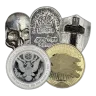 8 Oz Shape Design (Secondary Market, Varied Condition, Any Mint) Silver Bullion