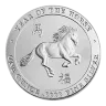 1oz Silver Round Horse 999