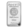 1/2oz Platinum Bar Minted 9995