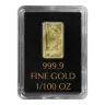 Germania Mint 1/100oz Au999.9 Stamped Bar
