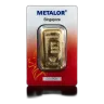 Metalor 100g Cast Gold Bar in Assay Card