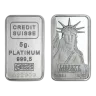 5 Gram Credit Suisse Platinum Liberty Bar