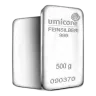 500g Umicore Investment Silver Bar (999)