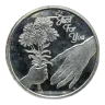 1 oz Silver Valentines Day Flowers Round