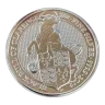 2018 2oz Silver Britain Queen's Beast: The Black Bull of Clearence (TONING)